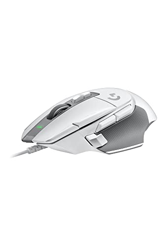 Logicool G ゲーミングマウス G502 X 有線 マウス G502X-WH LIGHTFORCE ハイブリッドスイッチ HERO 25Kセンサー 軽量 89g 13個プログラムボタン ホワイ