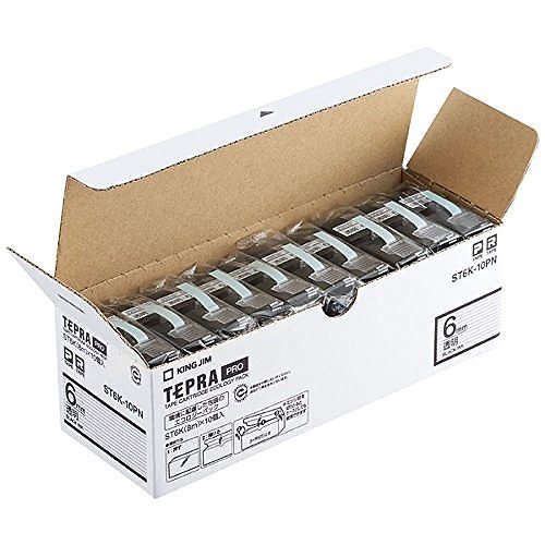 （まとめ買い）テプラPRO テープカートリッジ エコパック10個入 6mm 透明 ST6K-10PN [x3]