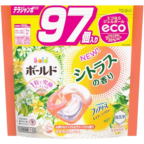 ボールド 洗濯洗剤 ジェルボール4D シトラスヴァーベナ 詰め替え 97個 [大容量]