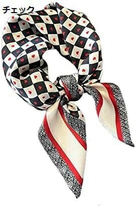 【20%OFFクーポン～】スカーフ 正方形 65 レディース ビジネス 制服用 ネッカチーフ スクエアスカーフ 風 春夏秋 おしゃれ 格子柄 やわらかい バッグ/髪飾りスカーフ プレゼント オフィス
