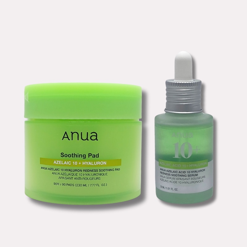 【2種セット】アゼライン酸10+ ヒアルロン スージングパッド（90枚）+ ヒアルロン スージングセラム30ml