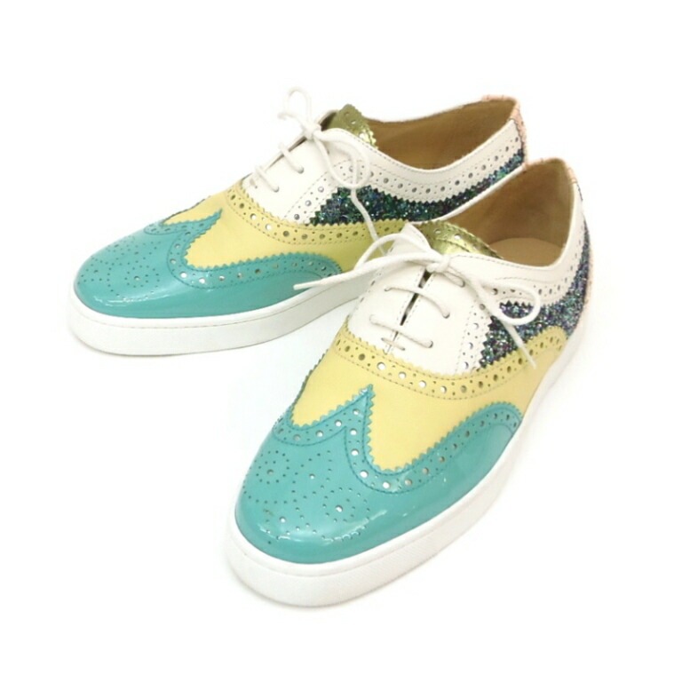 ｸﾘｽﾁｬﾝﾙﾌﾞﾀﾝ Christian Louboutin ﾛｰｶｯﾄｽﾆｰｶｰ ｽﾊﾟﾝｺｰﾙ ﾏﾙﾁ 42 【中古】(55477)