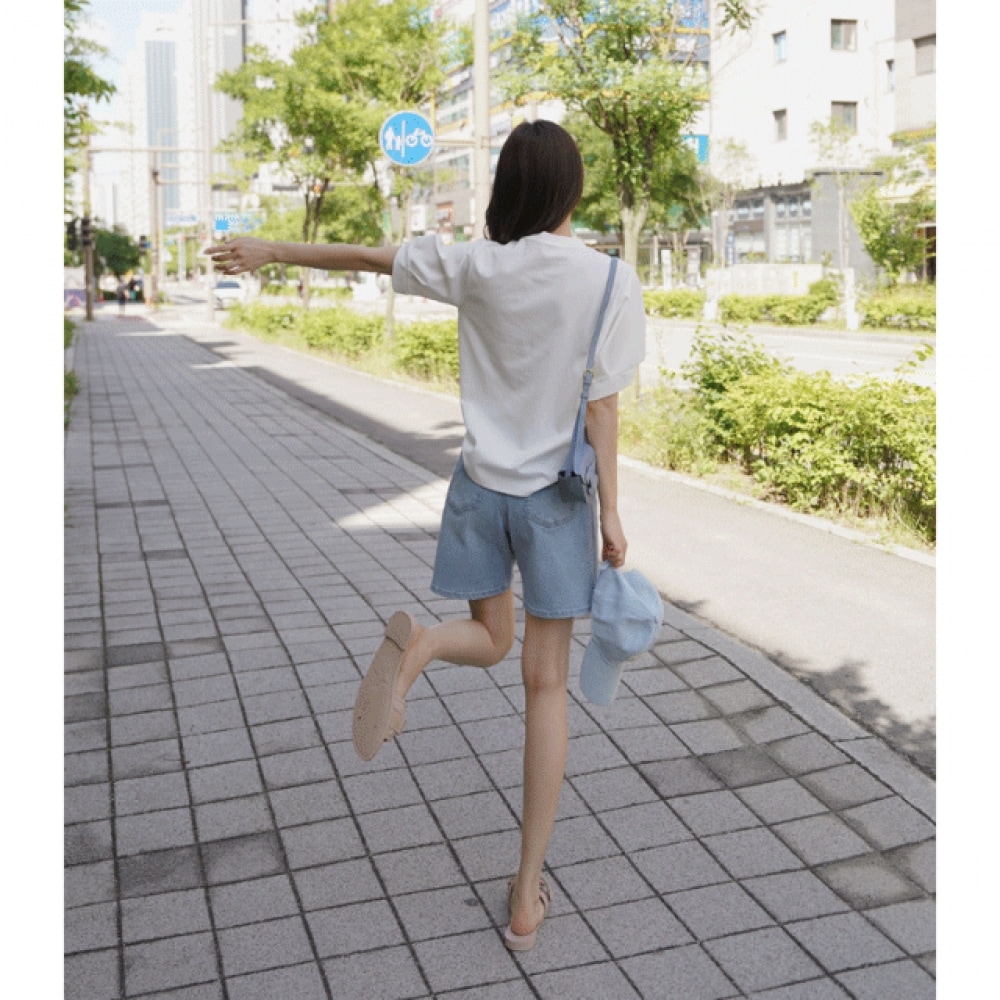 クリック＆ファニーソーリフレッシングデニムショーツ [SMLXL]