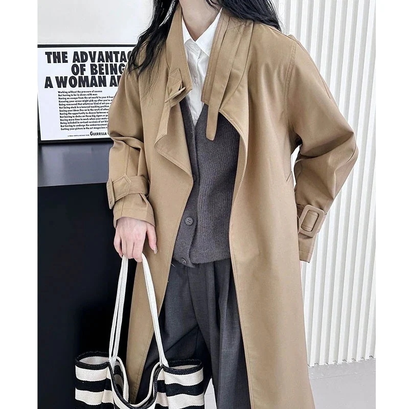 秋 韓国ファッション レトロ 気質 ロングタイプ トップス ジャケット レディース カーディガン