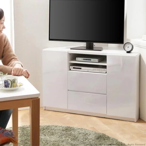 テレビ台 ハイタイプ コーナー 設置 隅 角 部屋 置き場所 端 幅 110cm ハイボード TV 北欧 おしゃれ 背面収納 すっきり コード 配線 隠す キャスター 可動棚