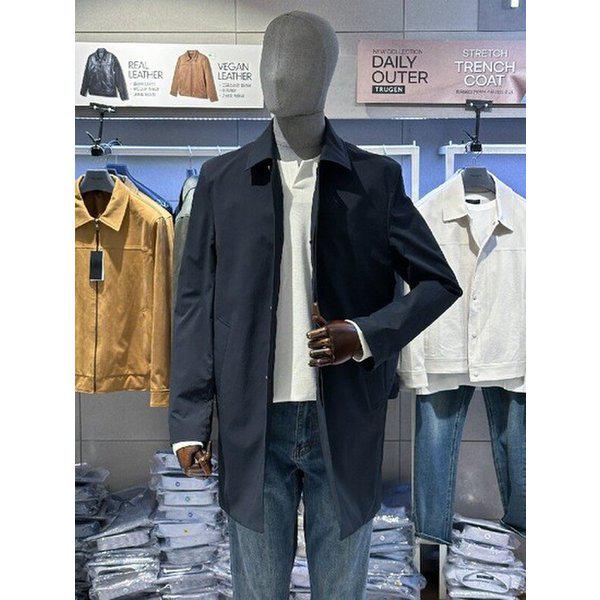 ネイビー ビジネス カジュアル トレンチコート