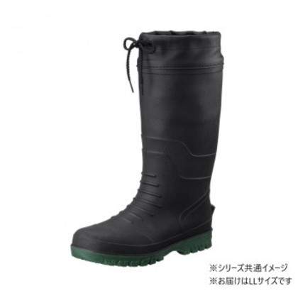 福山ゴム工業 カジュアルショートブーツ ビーンズクラブ 600S LLブラック BB36300