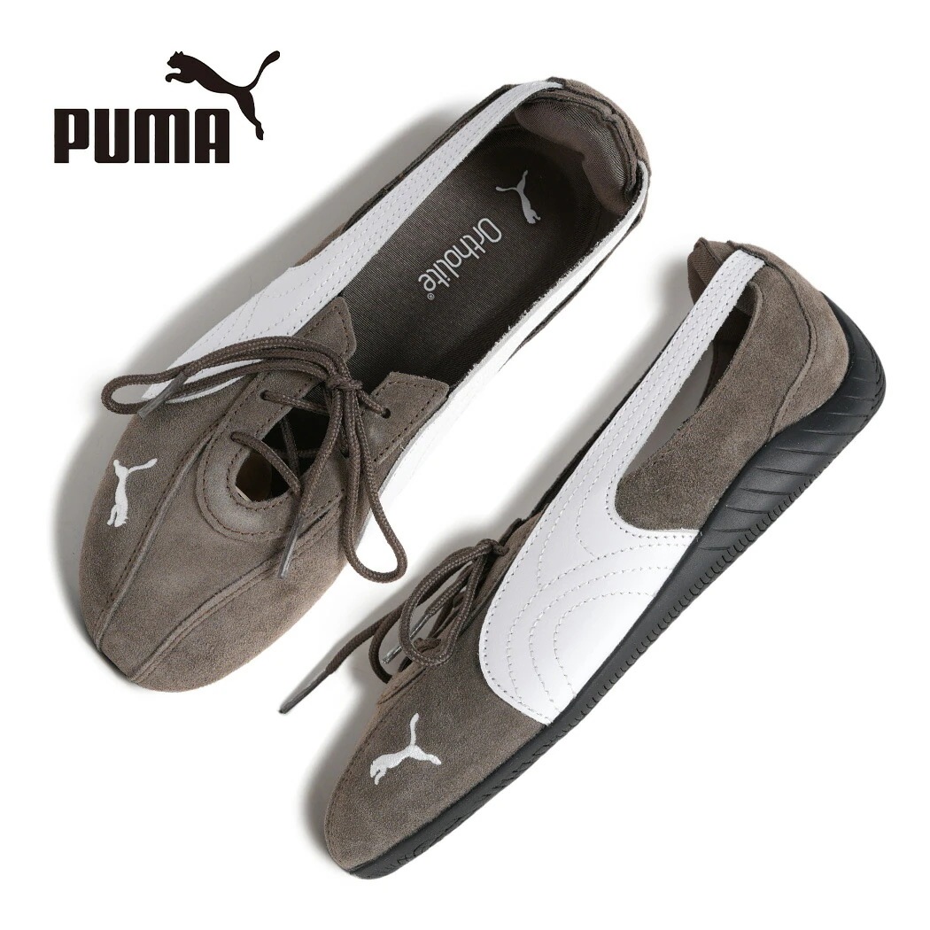 PUMA プーマ 薄底 スピードキャット バレエ シューズ スニーカー SPEEDCAT BALLET NOVA WNS MATTE BRONZE PUMA BLACK ( 茶色 ブラウン Y2K レ