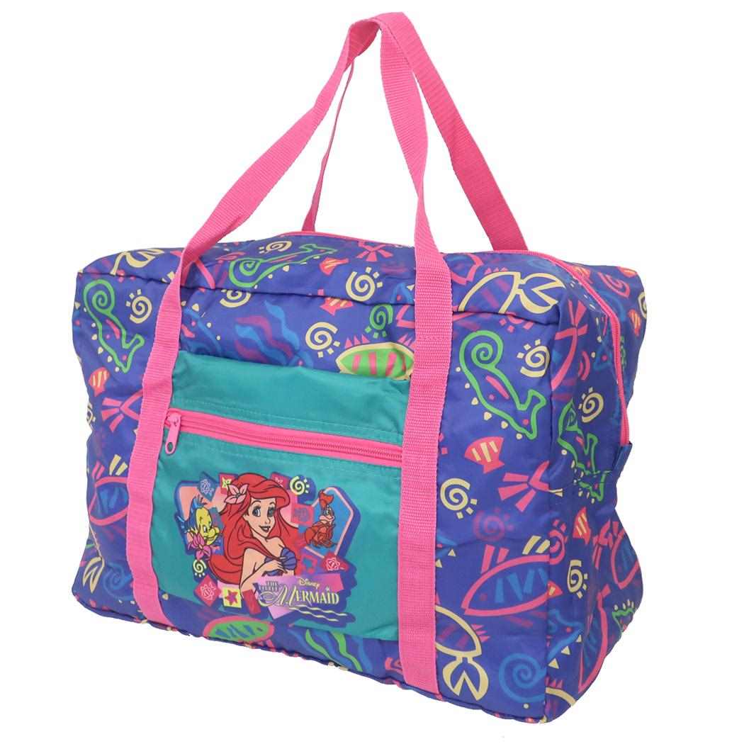 リトルマーメイド ボストンバッグ 折りたたみボストンバッグ PU フィッシュ ディズニープリンセス