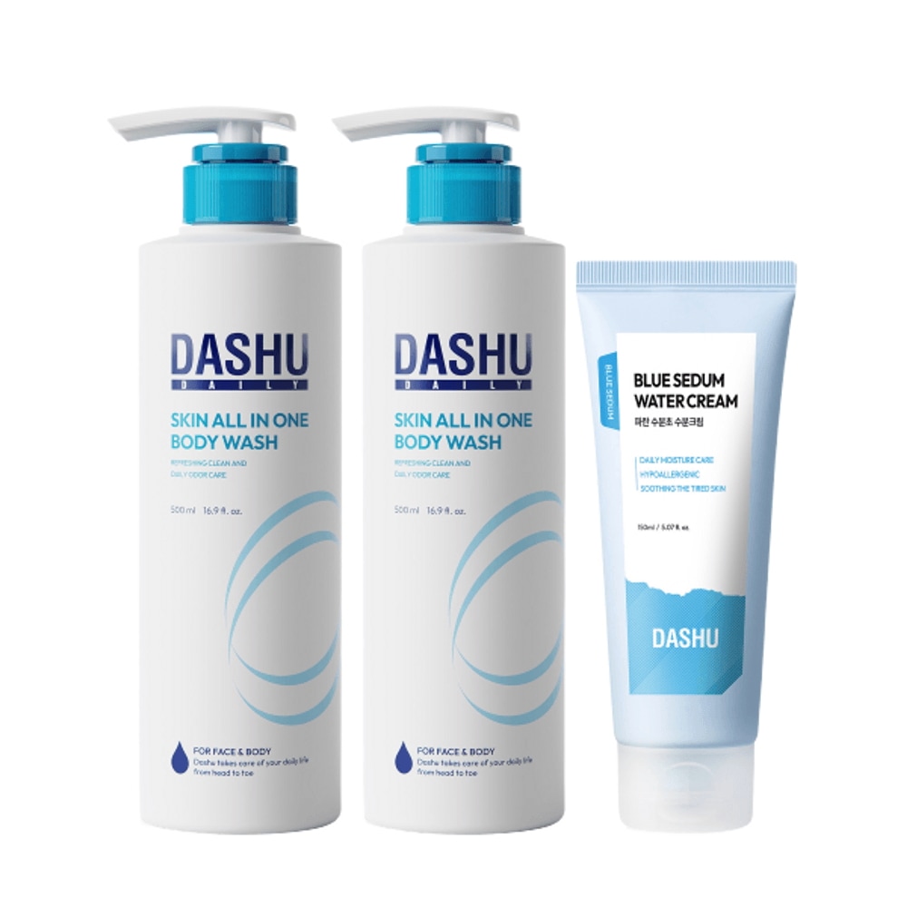 デイリースキン オールインワン ボディウォッシュ 500ml x 2個 + 水分秒 水分クリーム 150ml