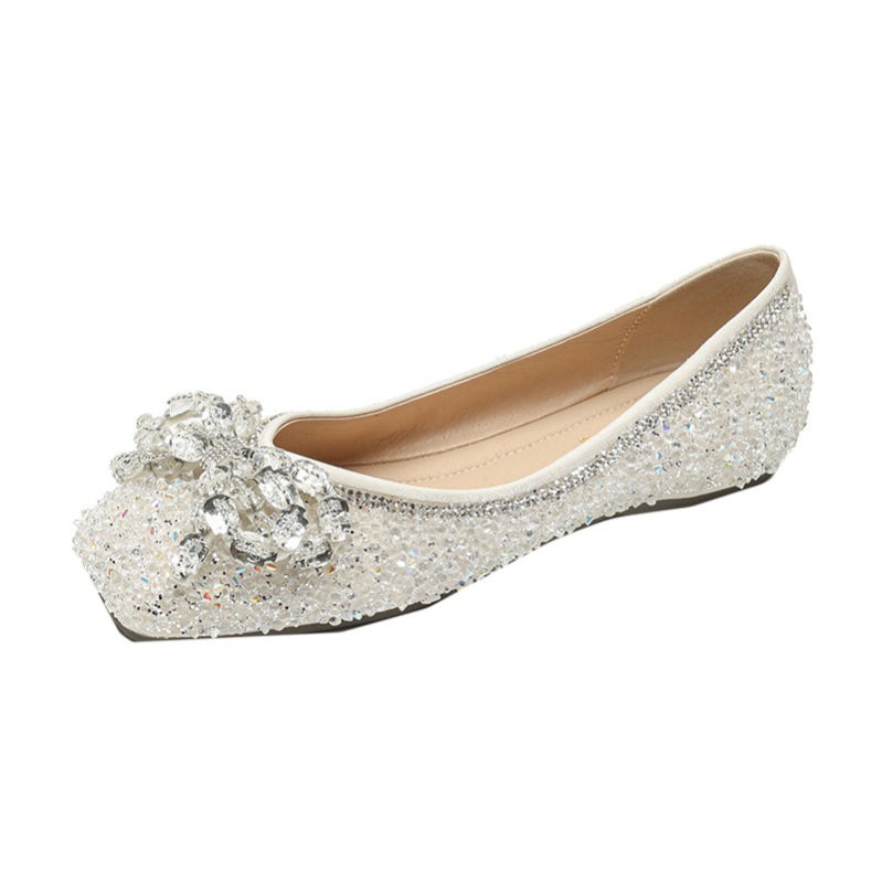 1000円OFFクーポン パンプス レディース ローヒール フラット バレエシューズ ビジュー 疲れにくい 通勤 通学 美脚 履きやすい かわいい おしゃれ お出かけ デート 歩きやすい 上品 走れる