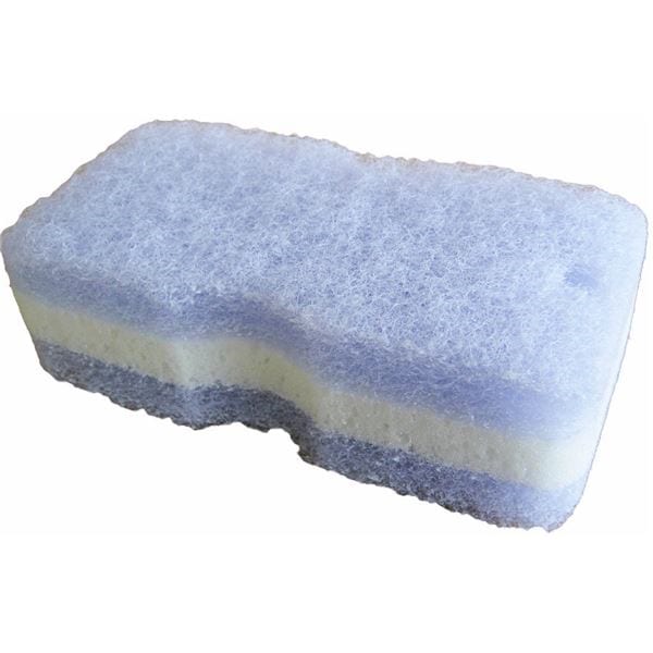 （まとめ）オーエ サッとる バスツインスポンジ ブルー（バス 浴槽 風呂 掃除 クリーナー スポンジ 抗菌 バスタブ） 130個セット