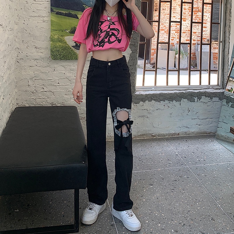 デニムパンツ ボトムス パンツ ロング ロング丈 フレア レース リボン ハイウエスト かわいい 大人可愛い きれいめ シンプル カジュアル 大人 上品 おしゃれ お洒落 大人可愛い 大人女子 5,096円