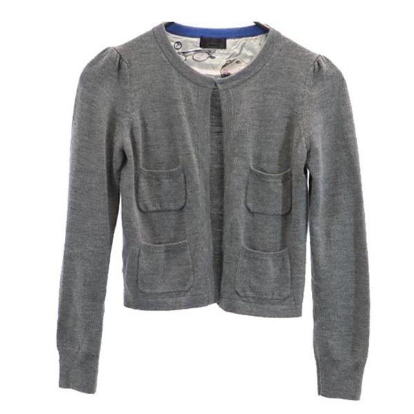 カシミヤブレンド ニット カーディガン M グレー BLACK レディース
