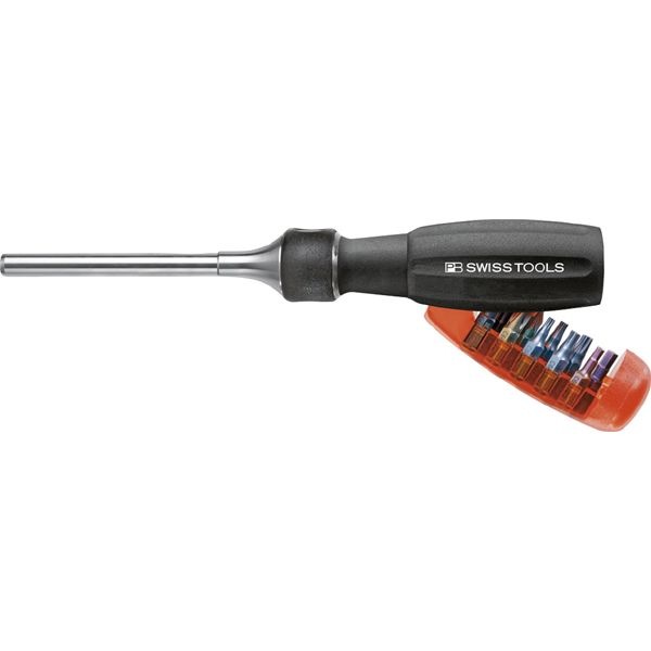 PB SWISS TOOLS ピービースイスツールズ 10本組 インサイダー1／4ビットC6シリーズ付 ロングブレード差替ドライバー 6510.R-100