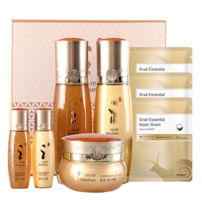 紅宝 基礎ケア 3点セット + シートマスク3枚 ランダム発送 韓国スキンケア 保湿 エイジングケア 人気 ギフト対応 敏感肌対応 自然由来 成分 高評価