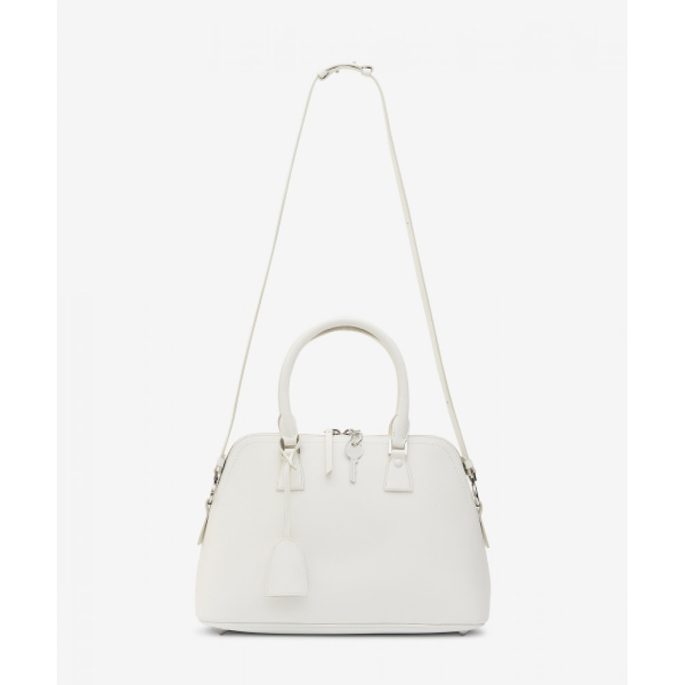 メゾンマルジェラミディアム 5AC ショルダーバッグ-ホワイト/S56WG0093P4303T1003