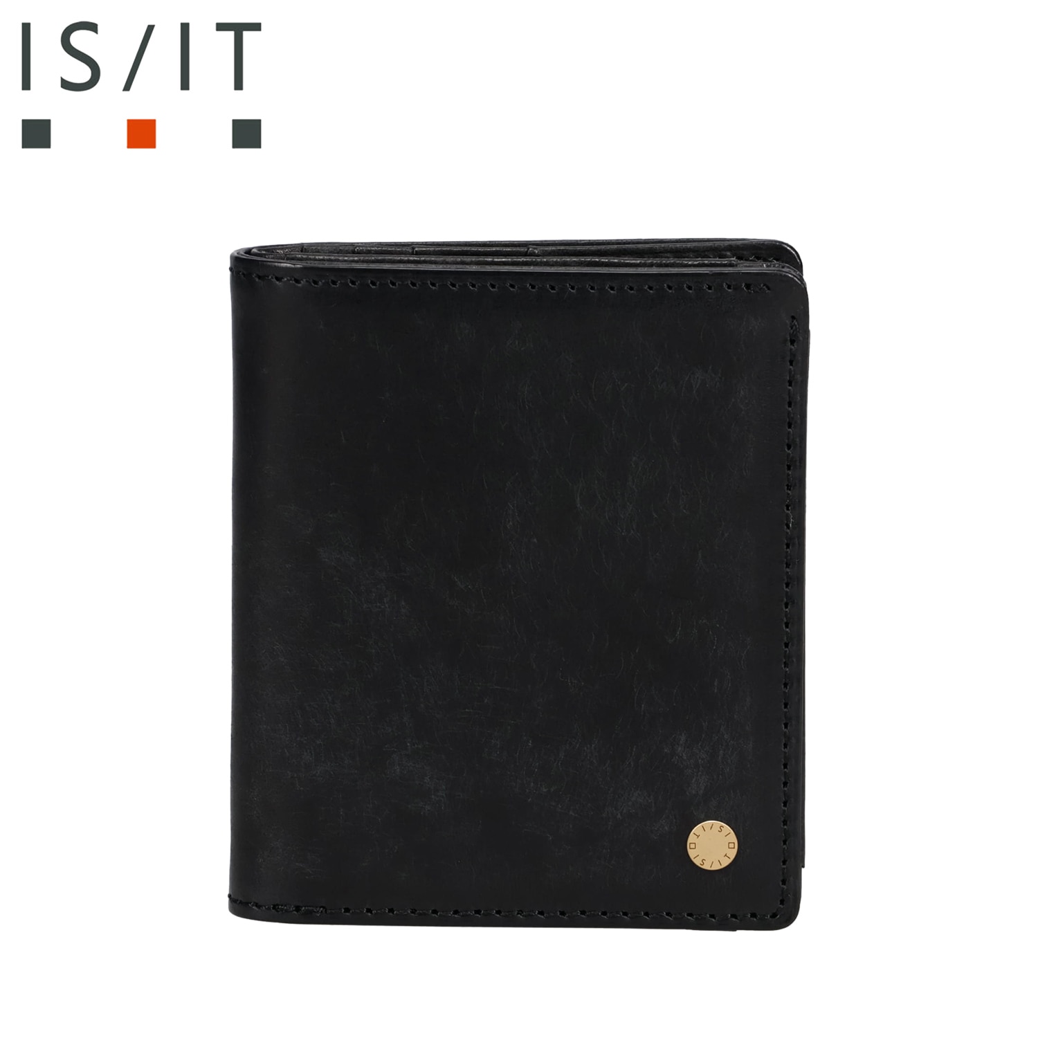 二つ折り財布 トスカーナ メンズ レディース 札 小銭 本革 ブラック 黒 924603