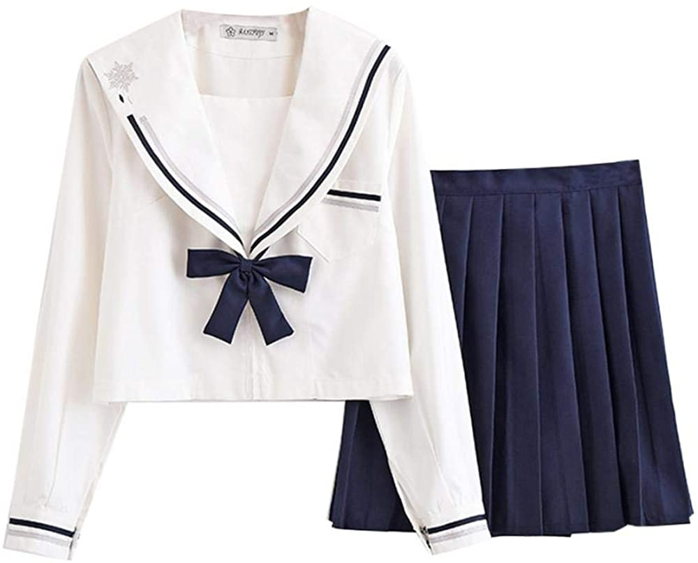 セーラー服 コスプレ セーラー服 半袖 長袖 女子高生 制服 清純 蝶結び トップス フリーツスカー