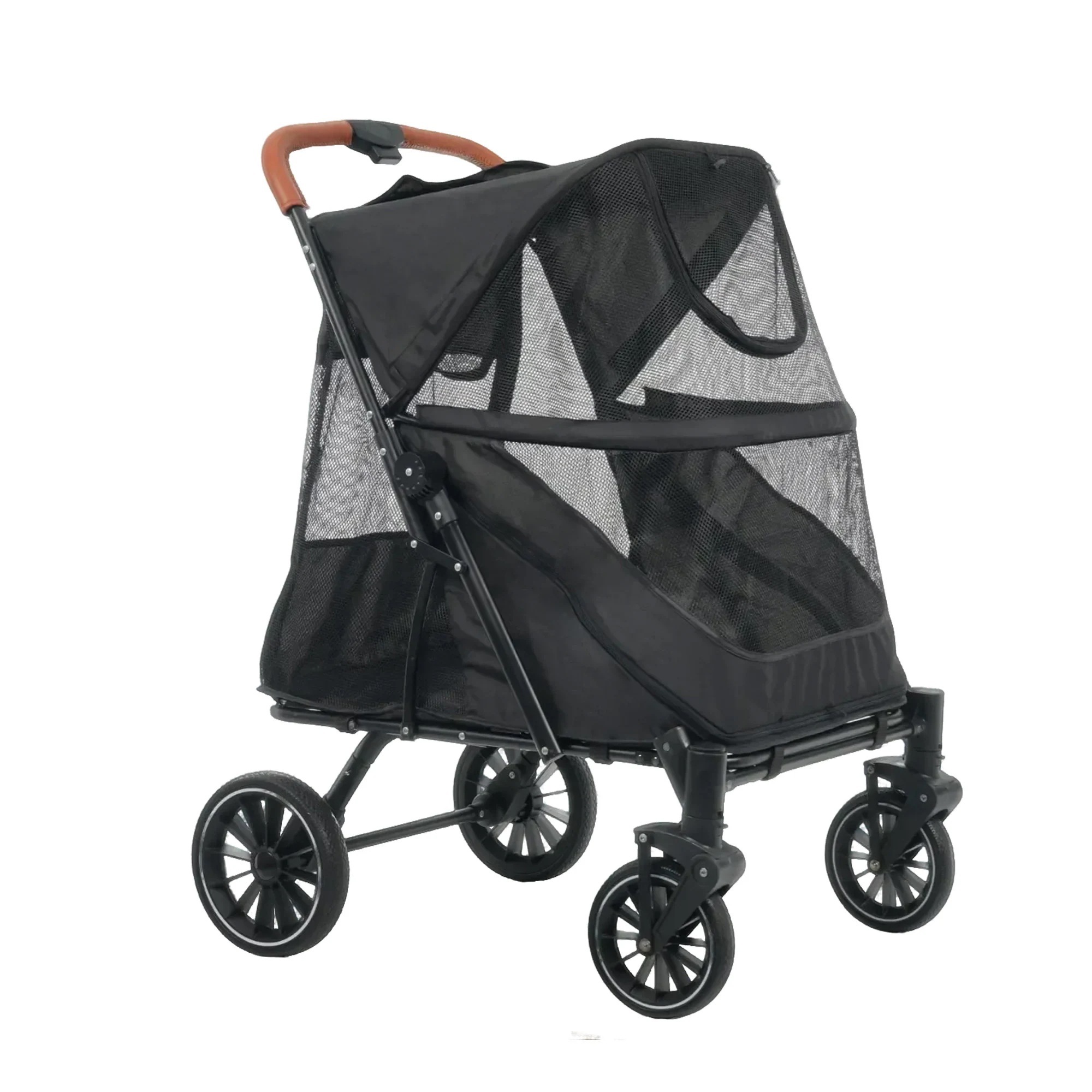 1497ペットカート 耐荷重50 大型犬対応 前後ドア 乗りやすい 折りたたみ 多頭 ワンタッチ折り畳み 中型犬 小型犬 猫 軽量 組立簡単 工具不要 介護用 ドッグカート 犬 猫 動物 ペット用品