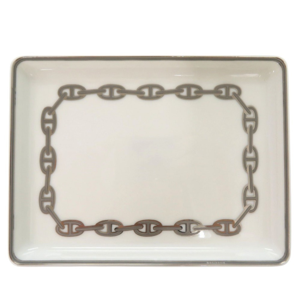 新品同様 プレート 皿 　長方形 シェーヌダンクル　Chaine dAncre その他小物 陶器/陶器 ホワイト 0224【中古】 レディース 7,344円