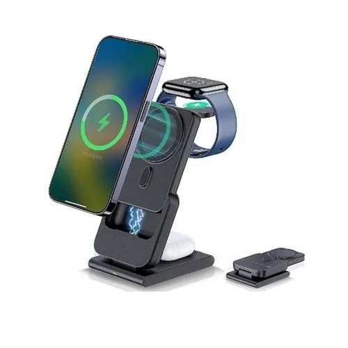 Lazos L-MBM-2 マグネット式 ワイヤレス充電ドック+モバイルバッテリー 4in1 iPhone12以降 iWatch3以降 AirPods ブラック 8,563円