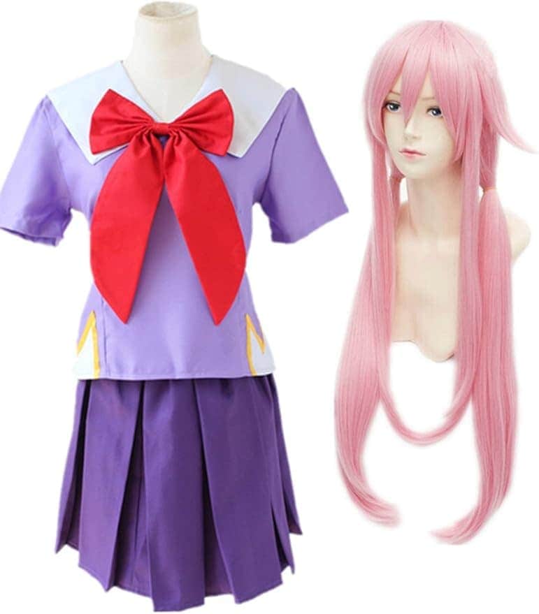 未来の日記 我妻由乃がさい ゆのかつら含み 4点セット コスプレ衣装