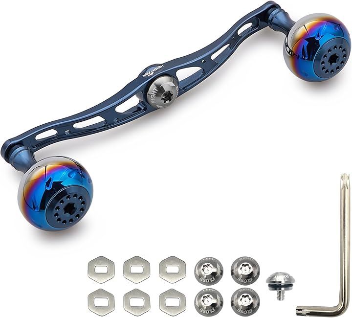 リール ハンドル シマノ ダイワ アブガルシア 通用 ベイトリール Aurora Series 839(タークブルー, 130mm)