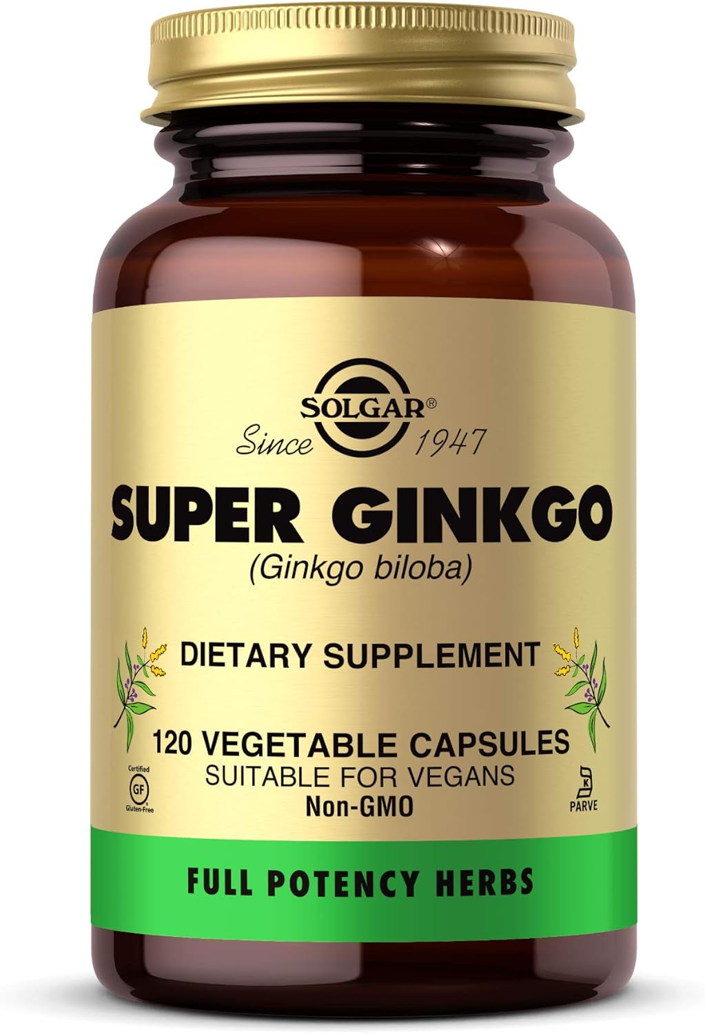 Solgar Super Ginkgo, 120 Vegetable Capsules - Full Potency (FP)