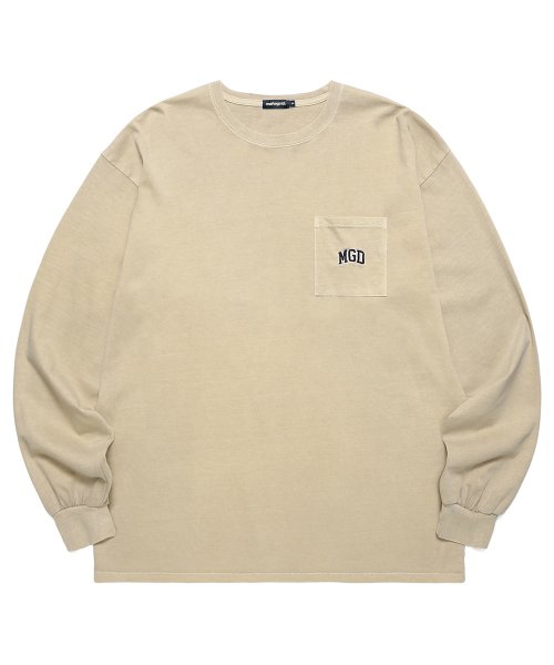 MGD PIGMENT POCKET LS TEE KHAKI 韓国正規品 Tシャツ T-shirt