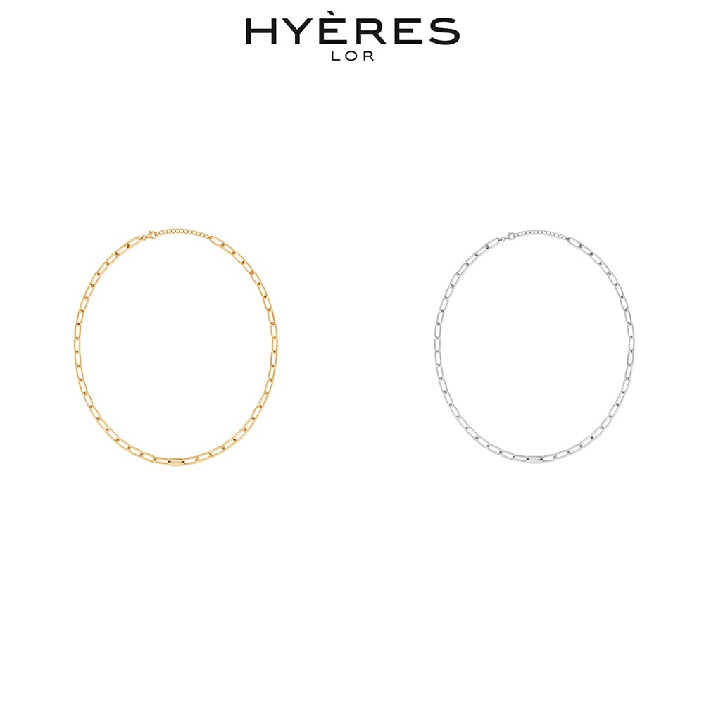 [HYERES LOR] H edition BR(Y) round tag chain necklace