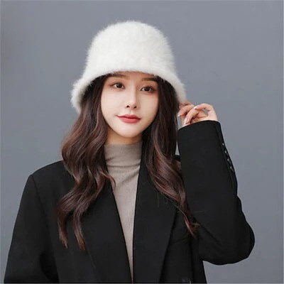 Qoo10] バケットハット ファー帽子 韓版芸能人に