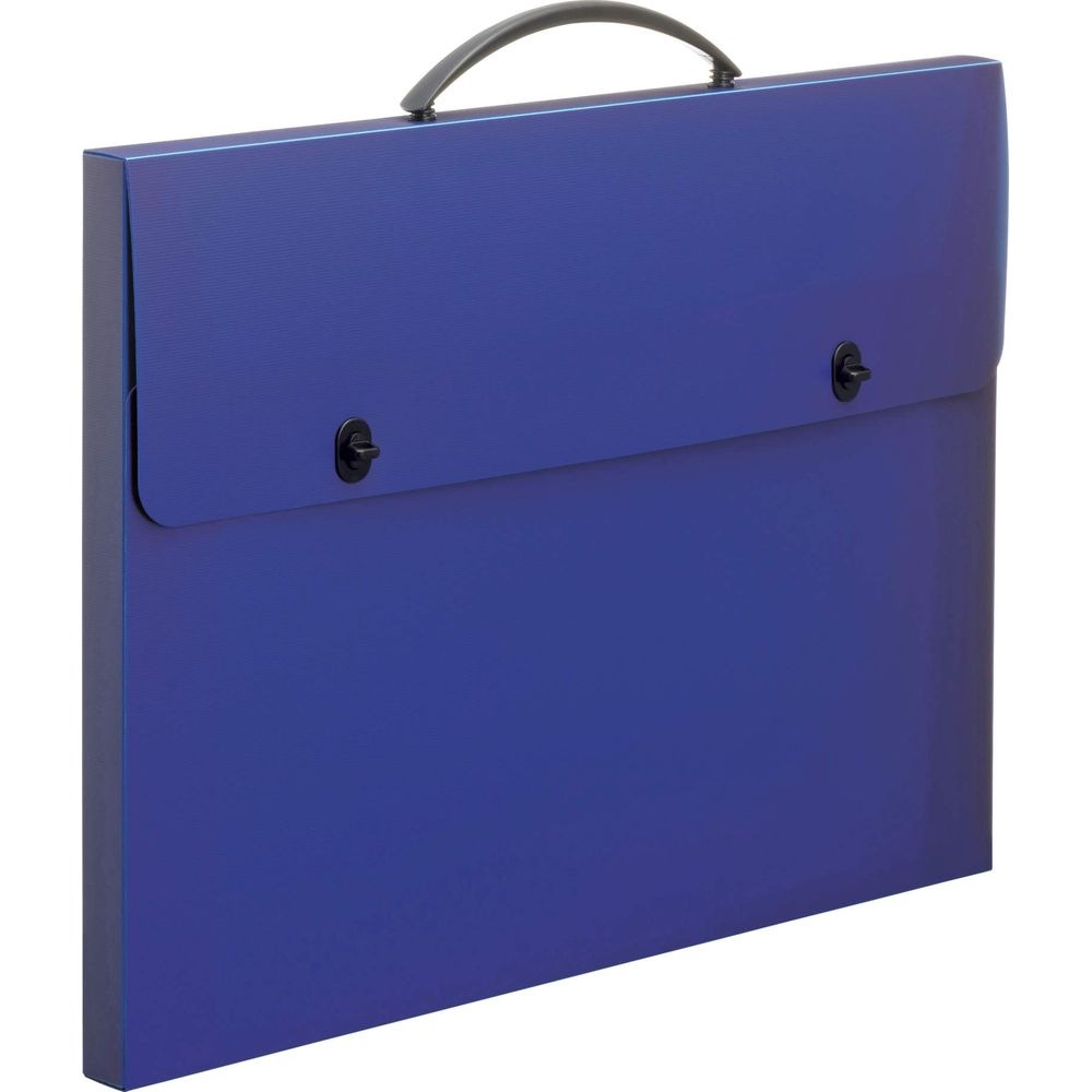 （まとめ買い）ライオン事務器 デザインケース B3 DS-283 ダークブルー 128-92 [x3]