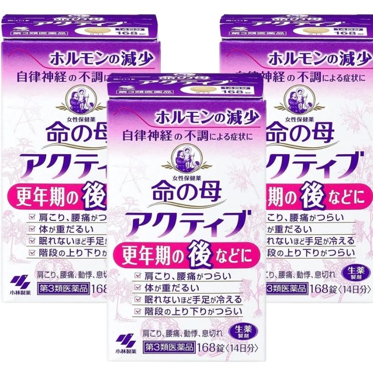 第3類医薬品 3個セット 小林製薬 命の母 アクティブ 168錠 婦人薬