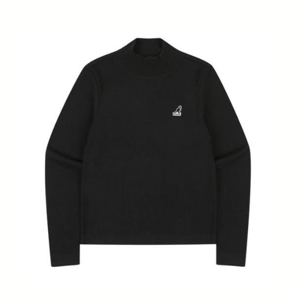 M 長袖Tシャツ CQK KPFW-KN18740BK ウィメンズ ハイネック スリム ニット 1874 ブラック