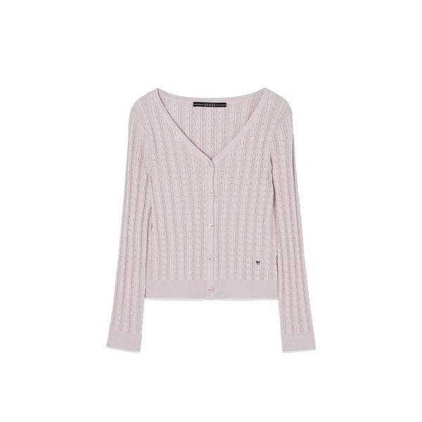YQ1S2660 女性ケーブルセーターカーディガン
