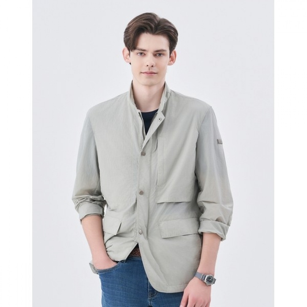 (ヘッジズ) 24SS グレーウルトラライトユーティリティジャケット HZJA4B562G1