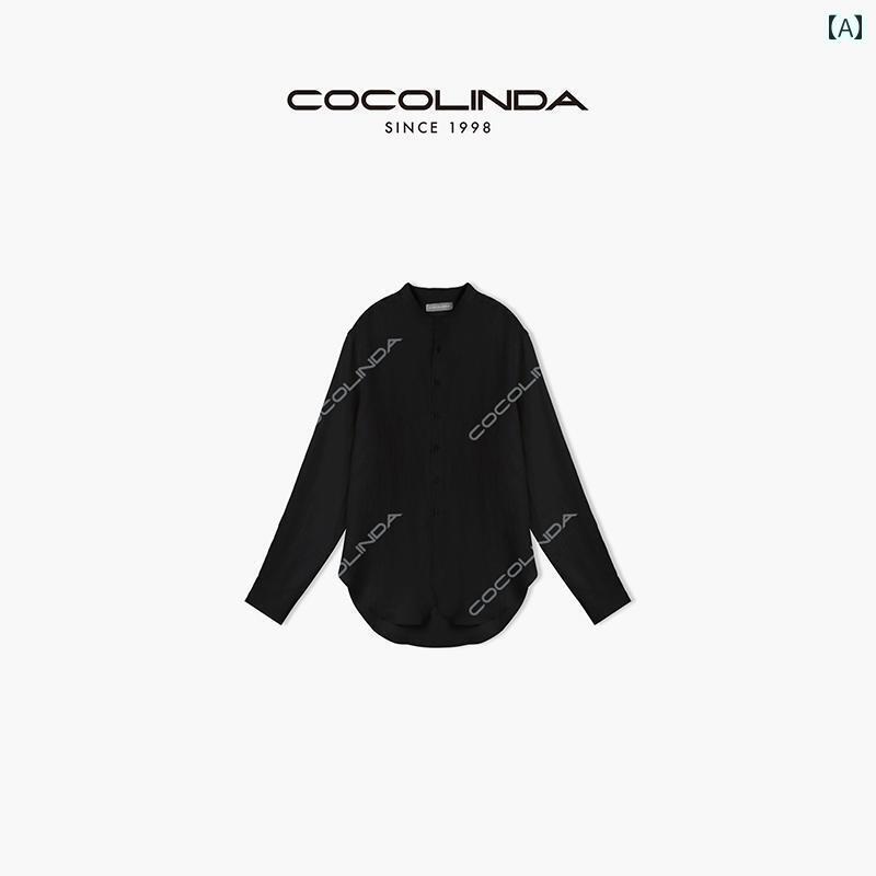 レディース　　シャツ　トップス COCOLINDA リネン 長袖 シャツ レディース秋 アウター おしゃれ 小さめ スタンドカラー カーディガン