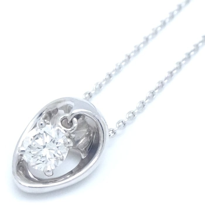 ダイヤモンド ネックレス 一粒ダイヤモンド0.304ct スウィング Pt900プラチナxPt850プラチナ /290968【中古】