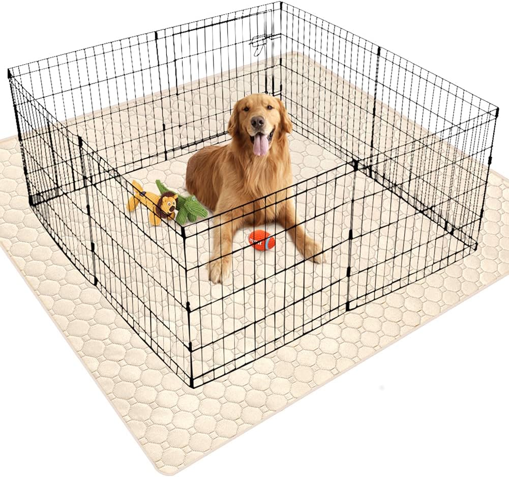 ペットシーツ 洗える ペット用おしっこマット 猫 犬用 おしっこパッド ペット用 トイレ下敷きマット 速乾 洗える 大判サイズ 多頭飼いに最適（ベージュ 165*122cm 2点入り）