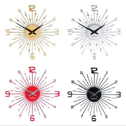 管税込 TIMEDECO 韓国発[プッチパラ]クリスタル壁掛け時計(4種) 静音壁掛け時計