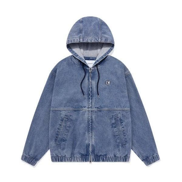 M ジャケット CQK CO2301JK10-LB デニム フーディ ジャケット ブルー