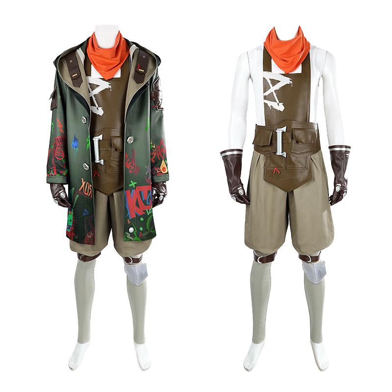 Arcane kko-コスプレ衣装,時間のユニフォームを粉々にした男の子,ハロウィーンの衣装,男性用カーニバルスーツ