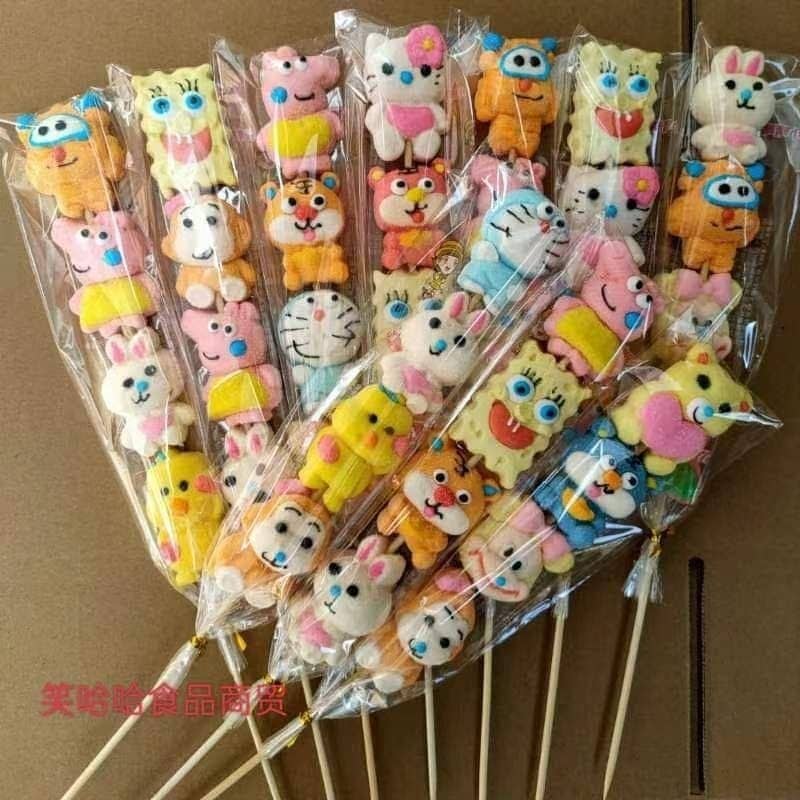 おいしいおやつ！漫画マシュマロフルーツフレーバーひょうたんひょうたんキャンディ串スーパーマーケット