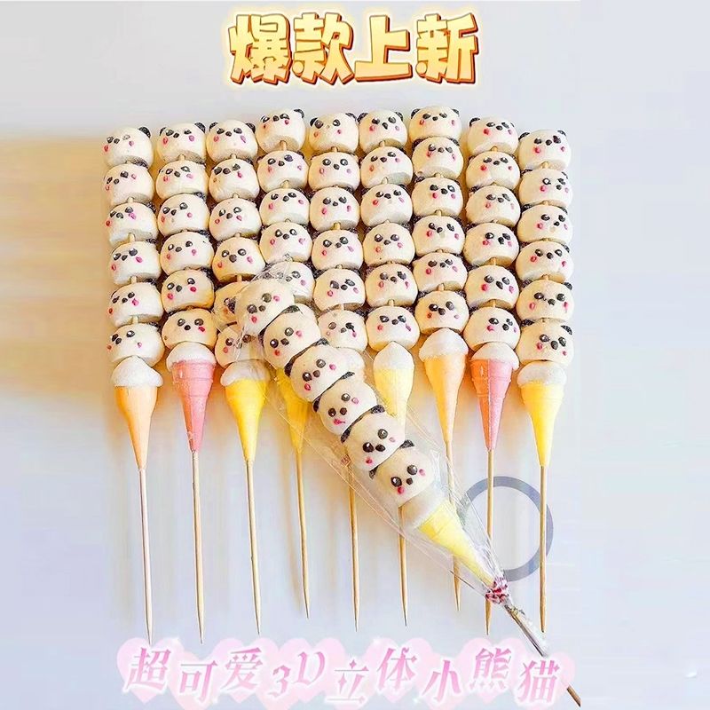 【送料無料】30/40/50Pcs かわいい 3d 立体パンダ綿串ひょうたんロリポップバルクと混合 こどもの日 ギフト 誕生日 ギフト