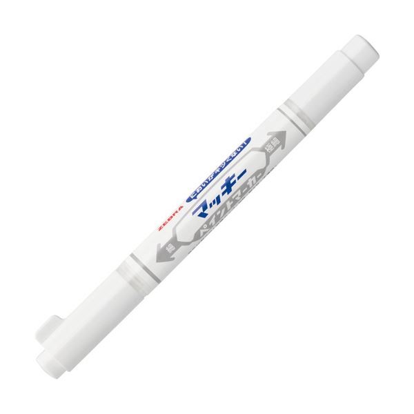 (まとめ) ゼブラ マッキーペイントマーカー細字+極細 白 YYTS20-W 1本 (×50セット)