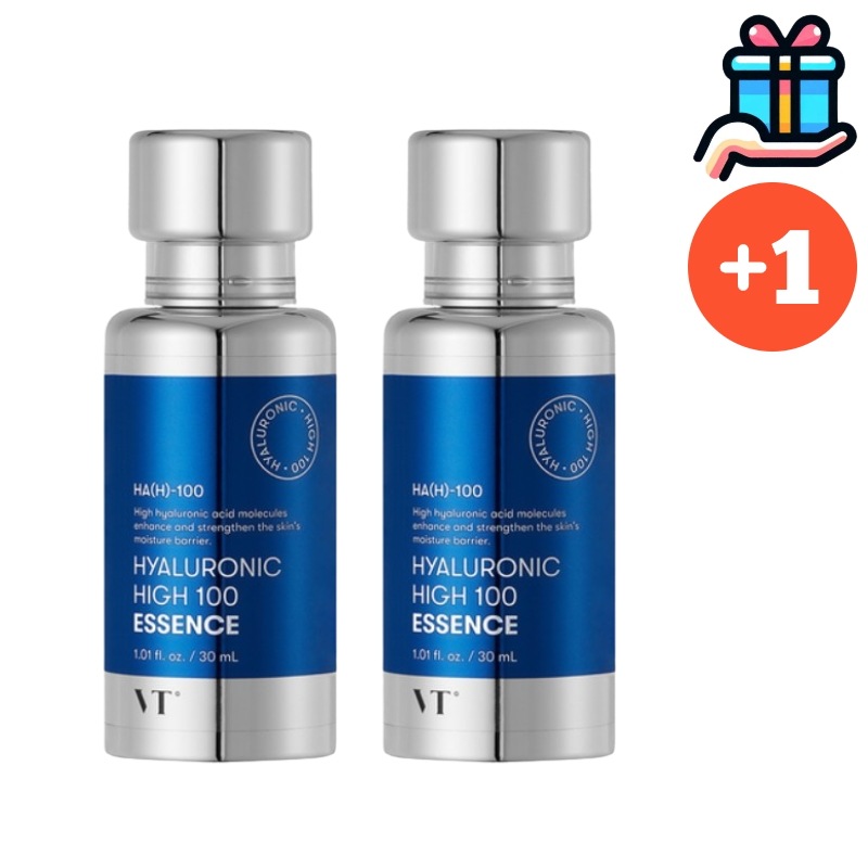 [韓国人気1+1] ヒアルロニック ハイ100 高分子エッセンス 30ml+30ml 全60ml 2個セット シワ 弾力 スキンケア 正規品 光彩 活力 密着 トーンアップ 簡単 水分 保湿 しっとり