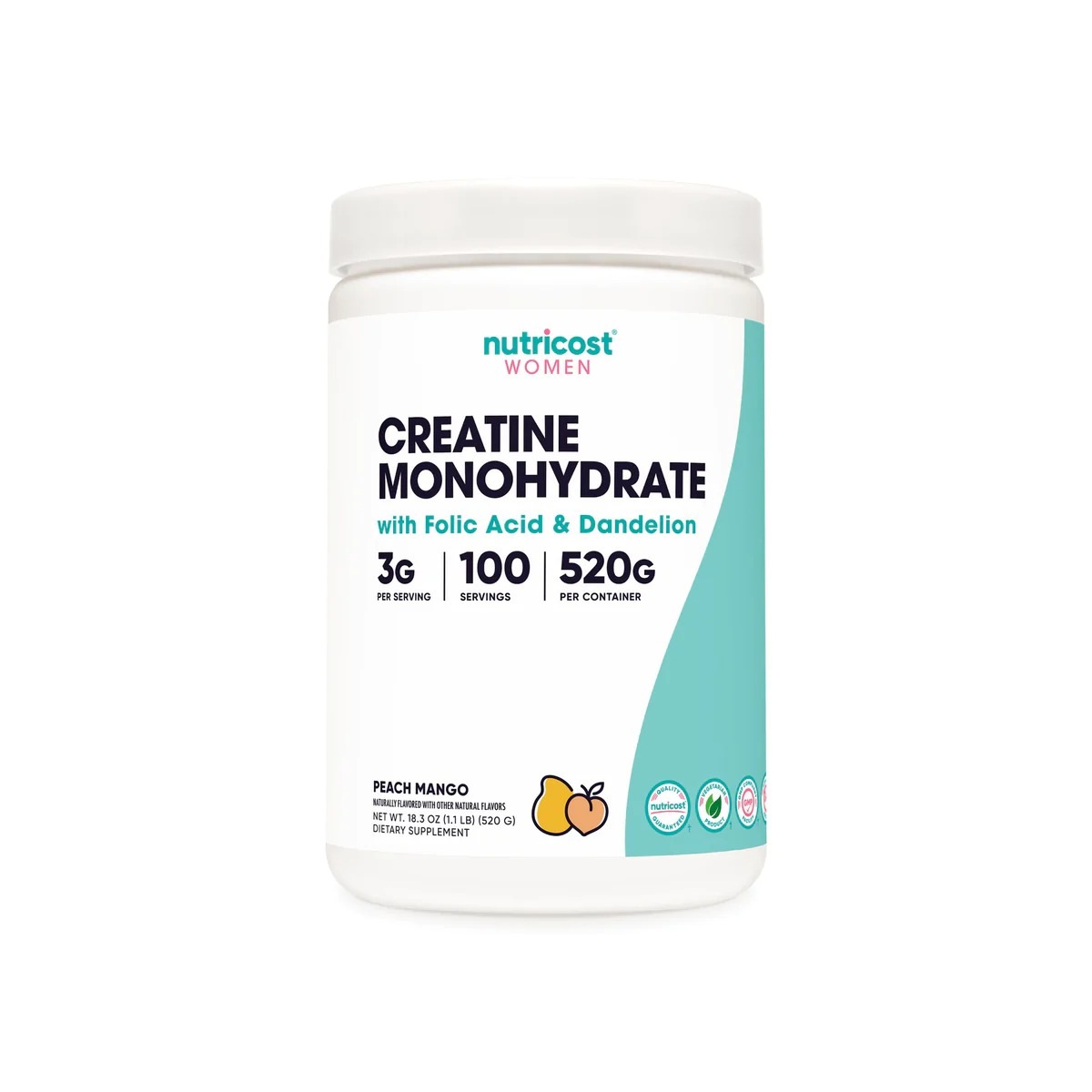 [USA] Nutricost ニュートリコスト Creatine Monohydrate for Women ピーチマンゴー(100サービング)