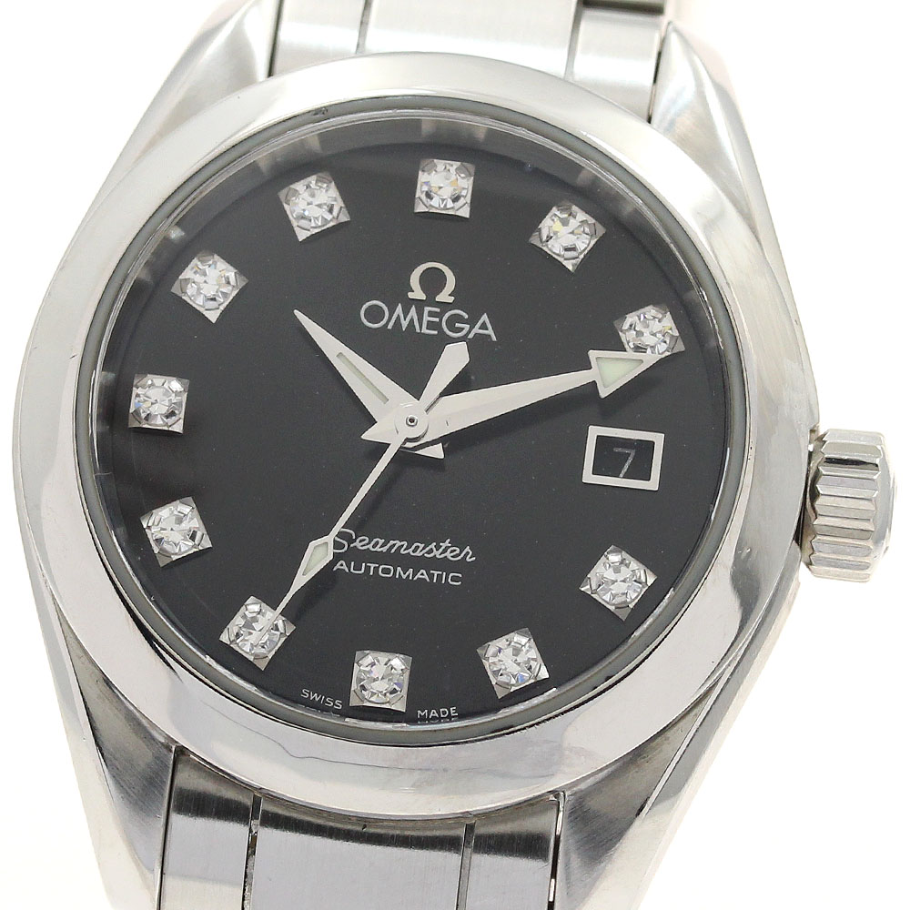 オメガ OMEGA 2563.55 シーマスター アクアテラ デイト 11Pダイヤ 自動巻き レディース _893837【中古】 157,450円