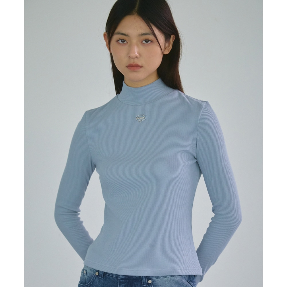 FALLETTハイネックロングスリーブトップスカイブルー 8,425円